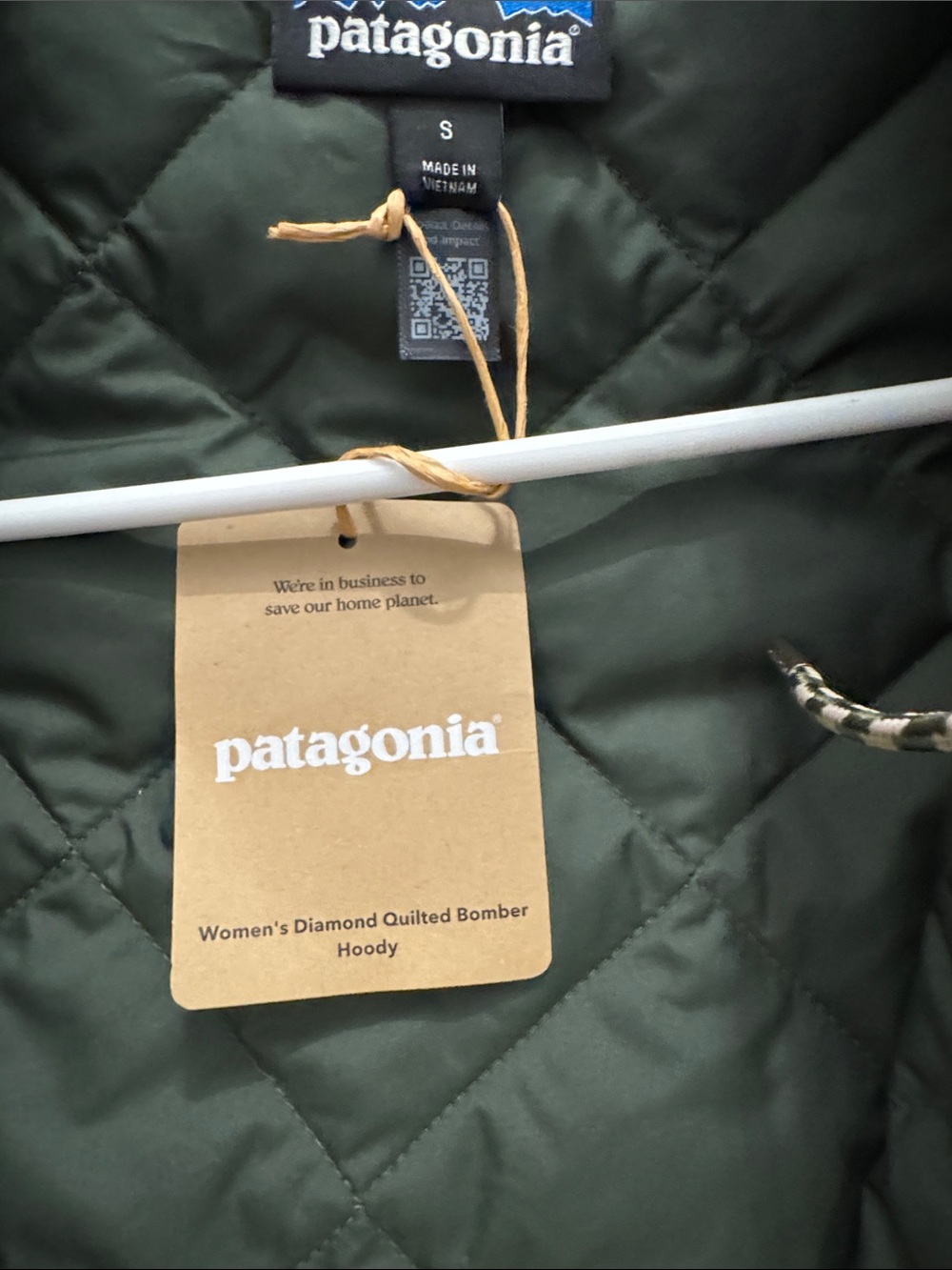 Patagonia Quilted Hooded Jacket in Olive - Picture 4 of 4